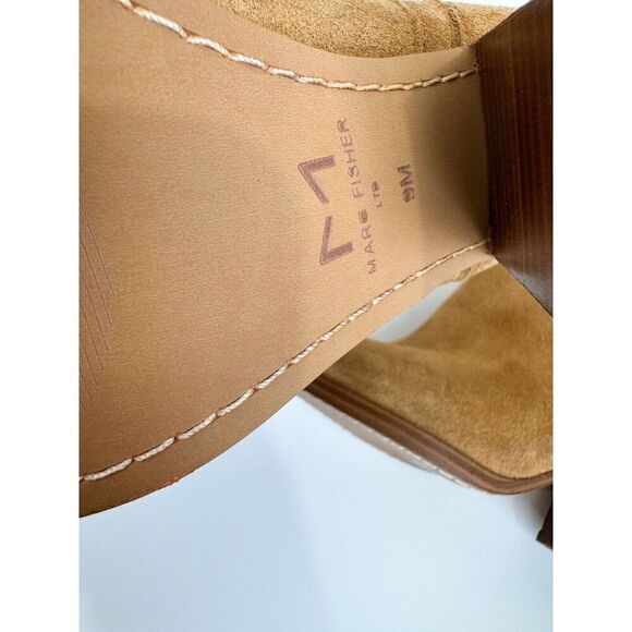 Marc Fisher Orlanda Southwestern Brown Suede Western Boho Ankle Bootie Size 9 - Picture 5 of 5